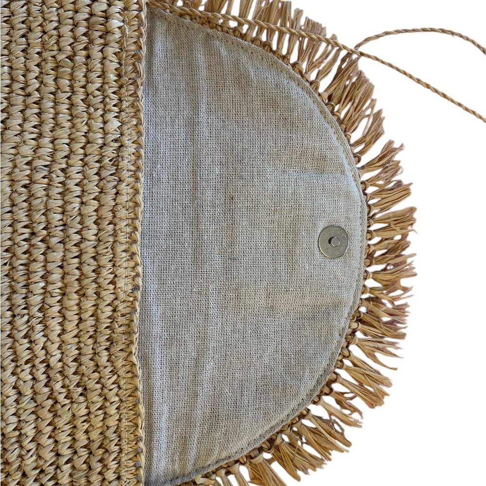 Straw Fringe Crossbody Bag - Picture 4 of 8